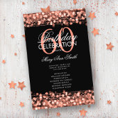 Elegant 60th Birthday Party Program Roos Gold Menu