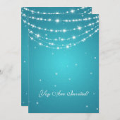 Elegant 60th Birthday Party Sparking Chain Blue Kaart (Voorkant / Achterkant)