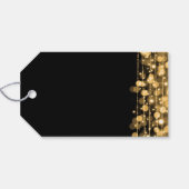 Elegant 60th Birthday Party Sparkles Gold Cadeaulabel (Achterkant Horizontaal)