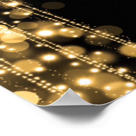 Elegant 60th Birthday Party Sparkles Gold Poster (Hoek)