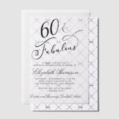 Elegant 60th Birthday Party Vellum Uitnodigingen (Offset (Uitnodiging))