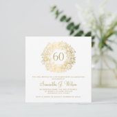 Elegant 60th Birthday  Rozen Gold Kaart (Staand voorkant)