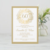 Elegant 60th Birthday  Rozen Gold Kaart (Staand voorkant)