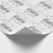 Elegant 60th Birthday Silver Foil Glitter Lights Cadeaupapier (Hoek)