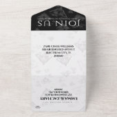 Elegant 60th Diamond Wedding Jubileum All In One Uitnodiging (Buitenkant)