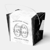 Elegant 60th Diamond Wedding Jubileum Bedankdoosjes (Achterkant)