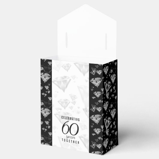 Elegant 60th Diamond Wedding Jubileum Bedankdoosjes (Geopend)