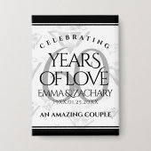 Elegant 60th Diamond Wedding Jubileum Button (Voorkant)