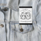 Elegant 60th Diamond Wedding Jubileum Button (Insitu)