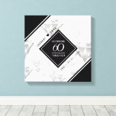 Elegant 60th Diamond Wedding Jubileum Canvas Afdruk (Insitu (Houten vloer))