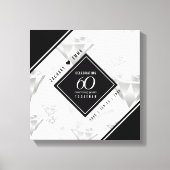 Elegant 60th Diamond Wedding Jubileum Canvas Afdruk (Voorkant)