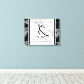 Elegant 60th Diamond Wedding Jubileum Canvas Afdruk (Insitu (Houten vloer))