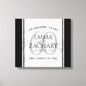 Elegant 60th Diamond Wedding Jubileum Canvas Afdruk (Voorkant)
