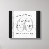 Elegant 60th Diamond Wedding Jubileum Canvas Afdruk (Voorkant)
