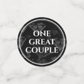 Elegant 60th Diamond Wedding Jubileum Confetti (Kleine voorkant)