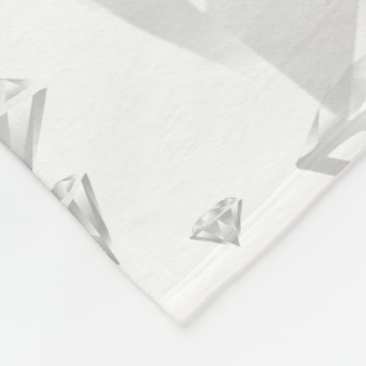 Elegant 60th Diamond Wedding Jubileum Fleece Deken (Hoek)