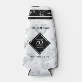 Elegant 60th Diamond Wedding Jubileum Flesjeskoeler (Voorkant)