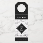 Elegant 60th Diamond Wedding Jubileum Flessenhanger (Achterkant)