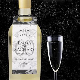 Elegant 60th Diamond Wedding Jubileum Flessenhanger