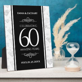 Elegant 60th Diamond Wedding Jubileum Fotoplaat