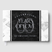 Elegant 60th Diamond Wedding Jubileum Gastenboek (Voorkant)