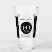 Elegant 60th Diamond Wedding Jubileum Glas (Voorkant)