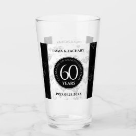 Elegant 60th Diamond Wedding Jubileum Glas