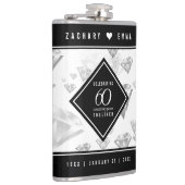 Elegant 60th Diamond Wedding Jubileum Heupfles (Rechts)