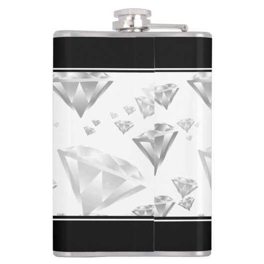 Elegant 60th Diamond Wedding Jubileum Heupfles (Achterkant)