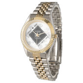 Elegant 60th Diamond Wedding Jubileum Horloge (Gekanteld)