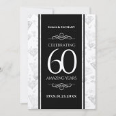 Elegant 60th Diamond Wedding Jubileum Kaart (Voorkant)