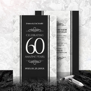 Elegant 60th Diamond Wedding Jubileum Kaart