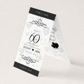 Elegant 60th Diamond Wedding Jubileum Kaart (Achterkant)