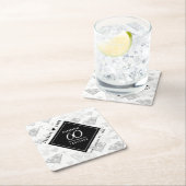 Elegant 60th Diamond Wedding Jubileum Kartonnen Onderzetters (Insitu)