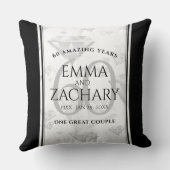 Elegant 60th Diamond Wedding Jubileum Kussen (Achterkant)