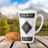 Elegant 60th Diamond Wedding Jubileum Latte Mok
