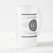 Elegant 60th Diamond Wedding Jubileum Matglas Bierpul (Voorkant rechts)