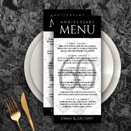 Elegant 60th Diamond Wedding Jubileum Menu