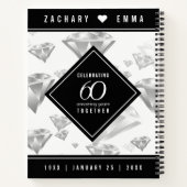 Elegant 60th Diamond Wedding Jubileum Notitieboek (Achterkant)