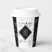 Elegant 60th Diamond Wedding Jubileum Papieren Bekers (Voorkant)