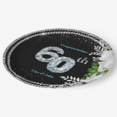 Elegant 60th Diamond Wedding Jubileum Papieren Bordje (Gekanteld)