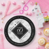 Elegant 60th Diamond Wedding Jubileum Papieren Bordje (Feest)