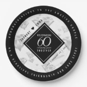 Elegant 60th Diamond Wedding Jubileum Papieren Bordje (Voorkant)