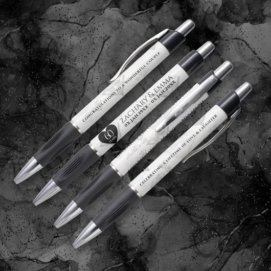 Elegant 60th Diamond Wedding Jubileum Pen
