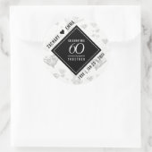 Elegant 60th Diamond Wedding Jubileum Ronde Sticker (Tas)