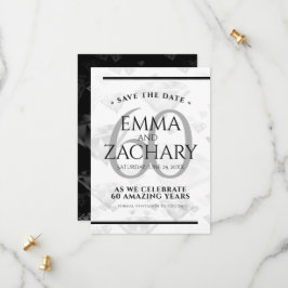 Elegant 60th Diamond Wedding Jubileum Save The Date