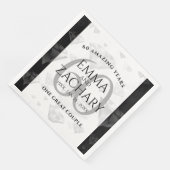 Elegant 60th Diamond Wedding Jubileum Servet (Hoek)