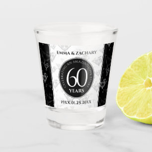 Elegant 60th Diamond Wedding Jubileum Shot Glas