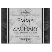 Elegant 60th Diamond Wedding Jubileum Snijplank (Voorkant)