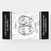 Elegant 60th Diamond Wedding Jubileum Spandoek (Horizontaal)